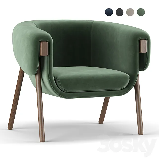 Monica armchair by bulo 3DSMax File