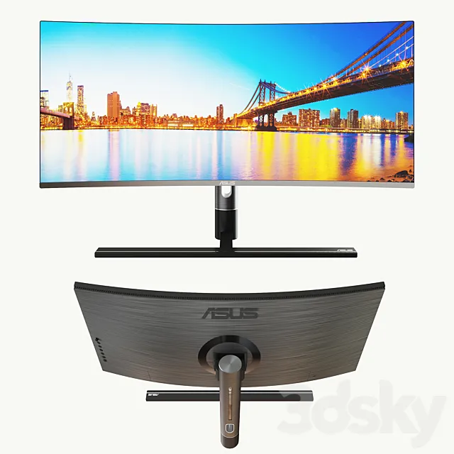 Monitor ASUS ProArt PA34VC 3DS Max Model