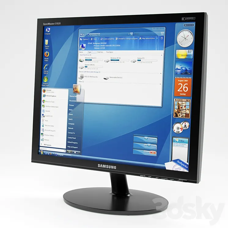 Monitor Samsung SyncMaster E1920NR 3DS Max