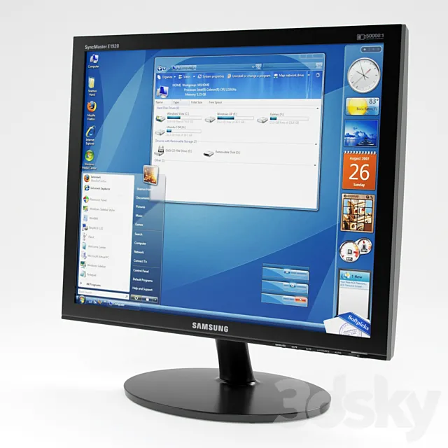 Monitor Samsung SyncMaster E1920NR 3DSMax File