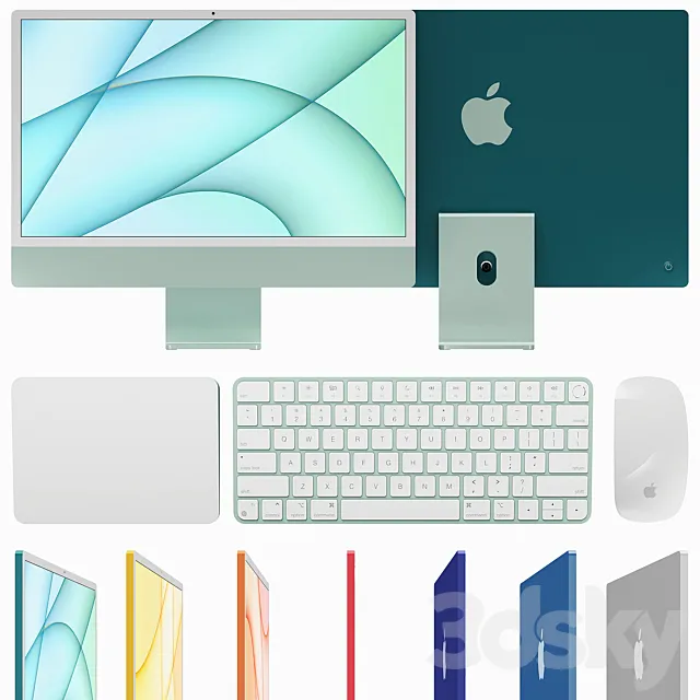 Monoblock computer Apple iMac 24 ? 2021 3DSMax File