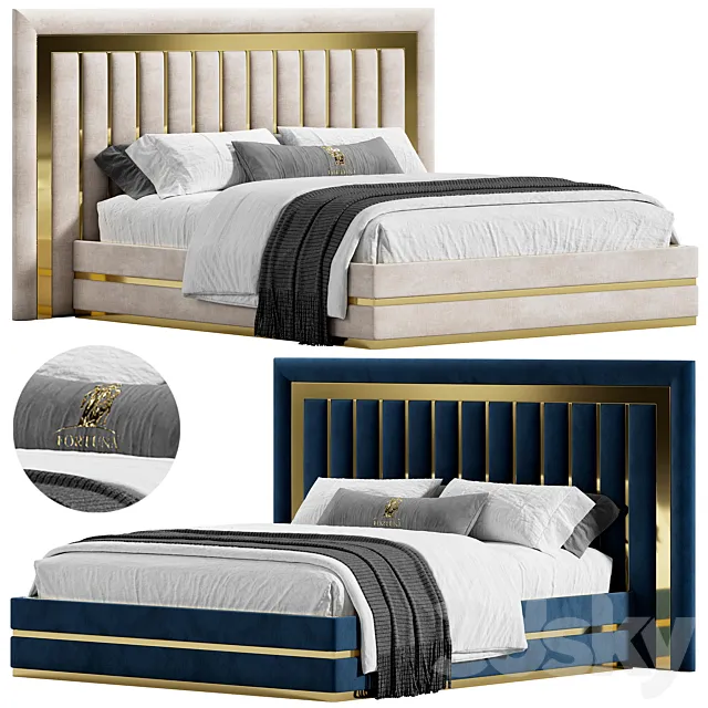 Monoko bed by Fortune home 3ds Max