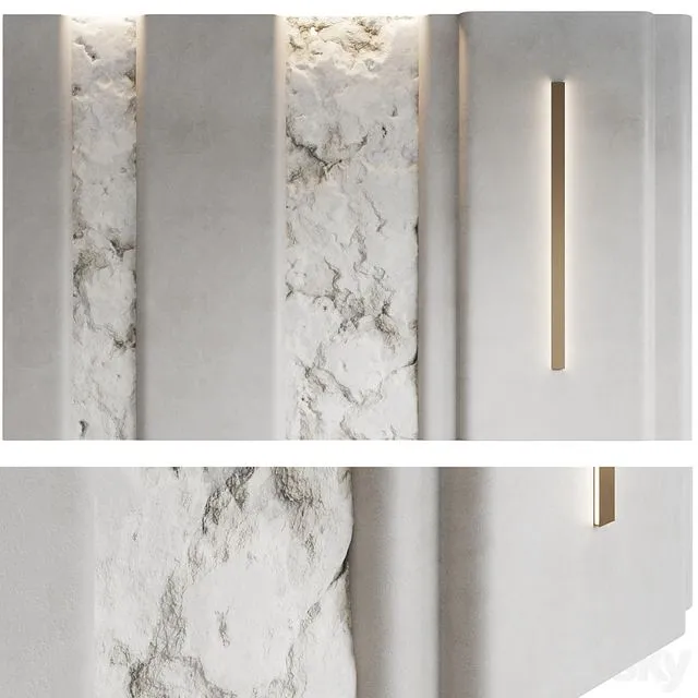 Monolithic wall panel 3dsMax Model