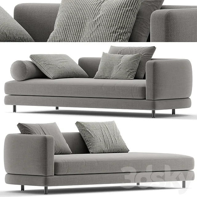 Mononova Plain sofa 2 3DS Max Model