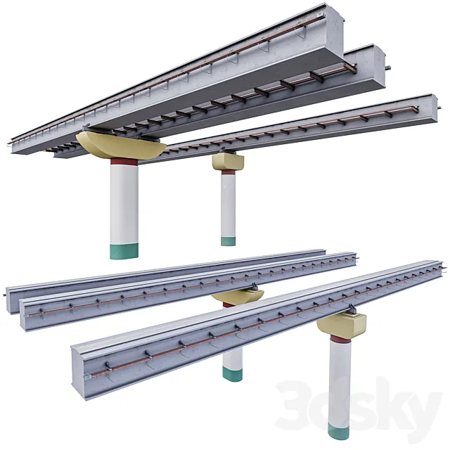 MONORAIL TRACK 3ds Max