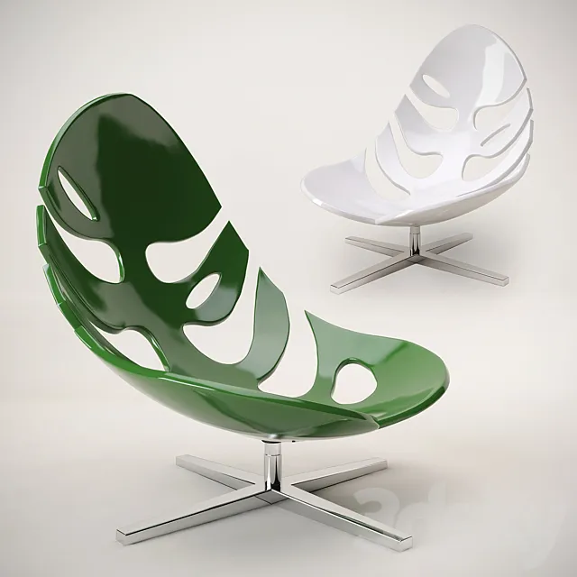 Monstera lounge chair by Philip Ahlstrom | Armchair leaf monstera 3DS Max Model