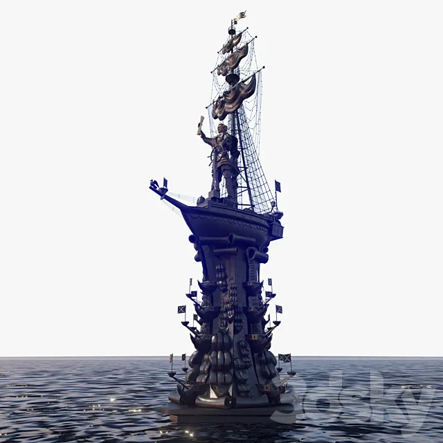 Monument to Peter 1 3ds Max