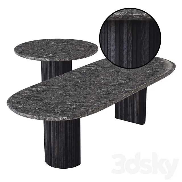 moon dining table 3ds Max