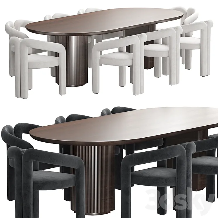 Moon Dining Table 3DS Max Model