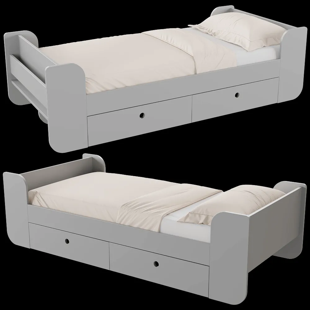 Moonk – Bed Morfeus with drawers 3ds Max