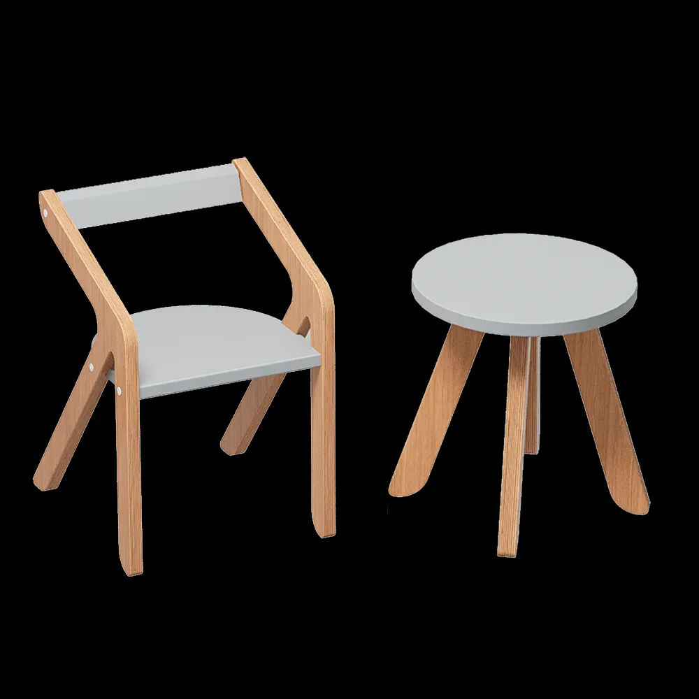 Moonk – Malevich chair and pedestal S and M 3ds Max