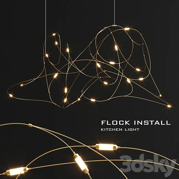 Moooi flock light 3DS Max