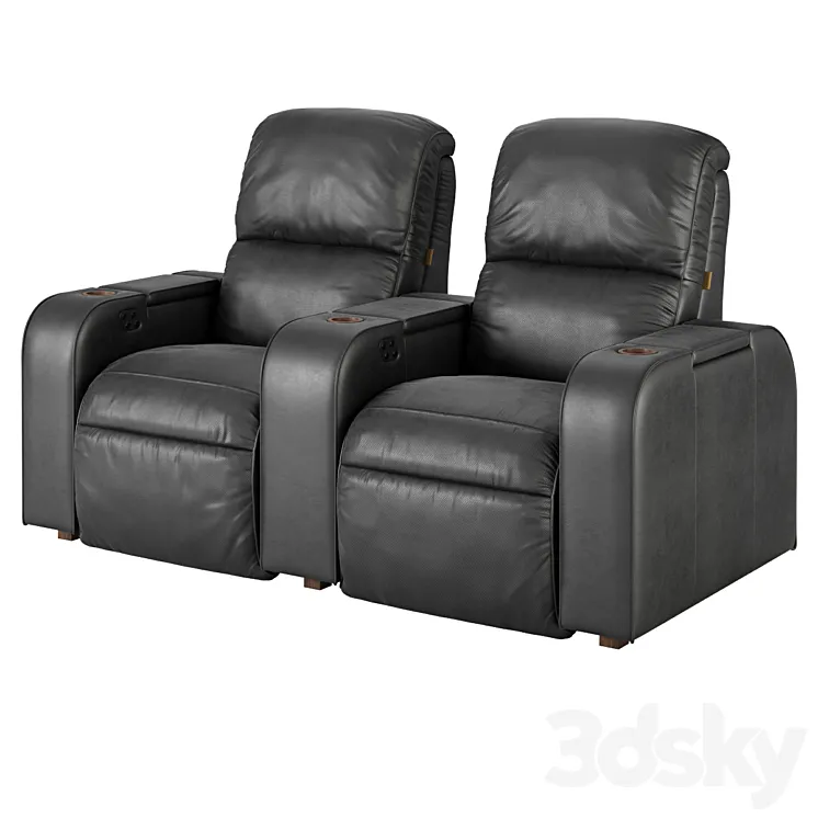 Moovia Dallas leather venice row 2 seat 3DS Max