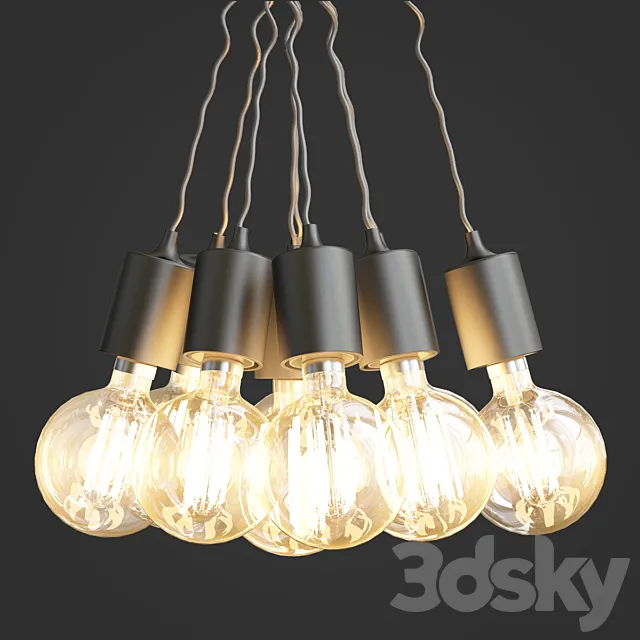 Mordern Nordic Retro Edison 3DS Max Model