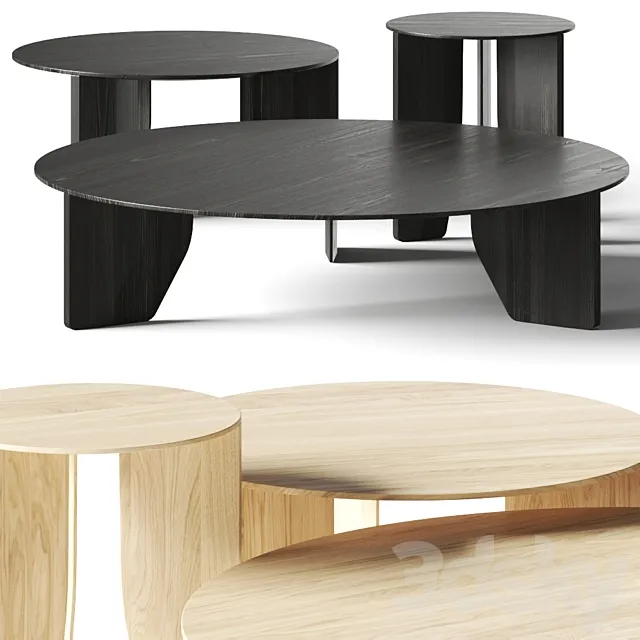 More Cut Coffee & Side Tables 3DS Max Model