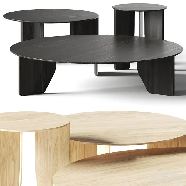 More Cut Coffee & Side Tables 3dsMax Model