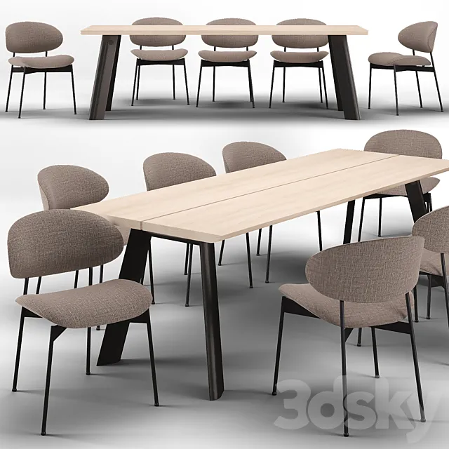 More-moebel dinning set 3ds Max