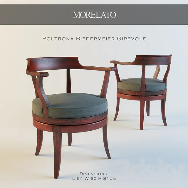 MORELATO Poltrona Biedermeier Girevole 3DS Max Model