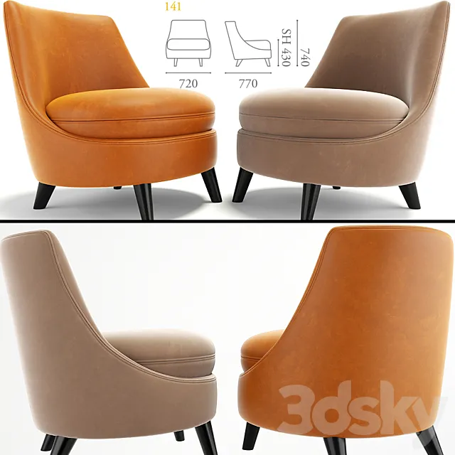 Morgan Pimlico Armchair 3ds Max