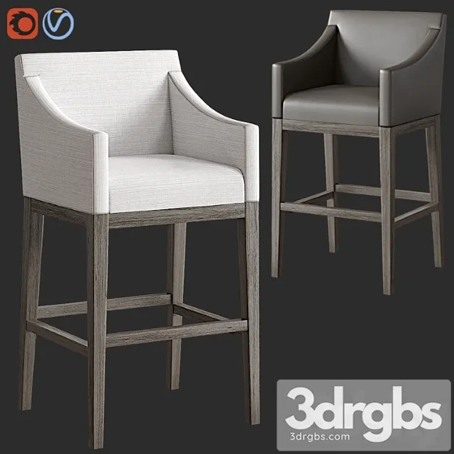 Morgan slope arm fabric stool 2 3dsmax Download