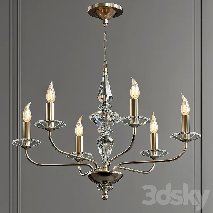 Moro crystal chandelier 3DS Max