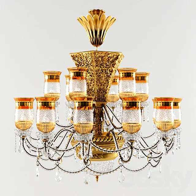 Moroccan lamp Chandelier 3ds Max