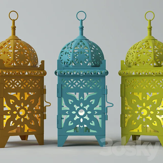 Moroccan Lantern Set 3DS Max Model