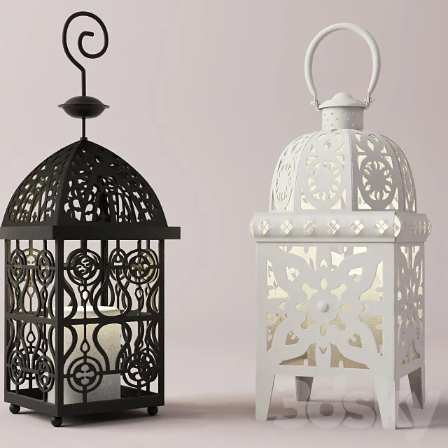 Moroccan Lanterns 3ds Max