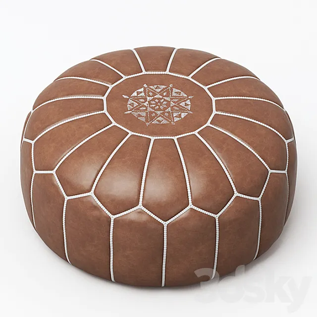 Moroccan Leather Pouf 3ds Max