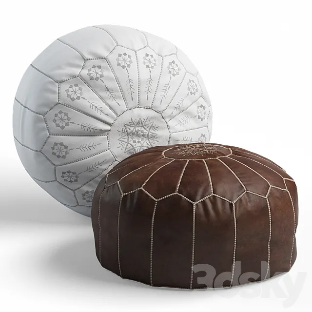 Moroccan pouf 3ds Max