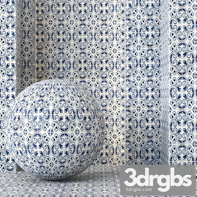 Moroccan tile texture 4k – seamless – 4 color