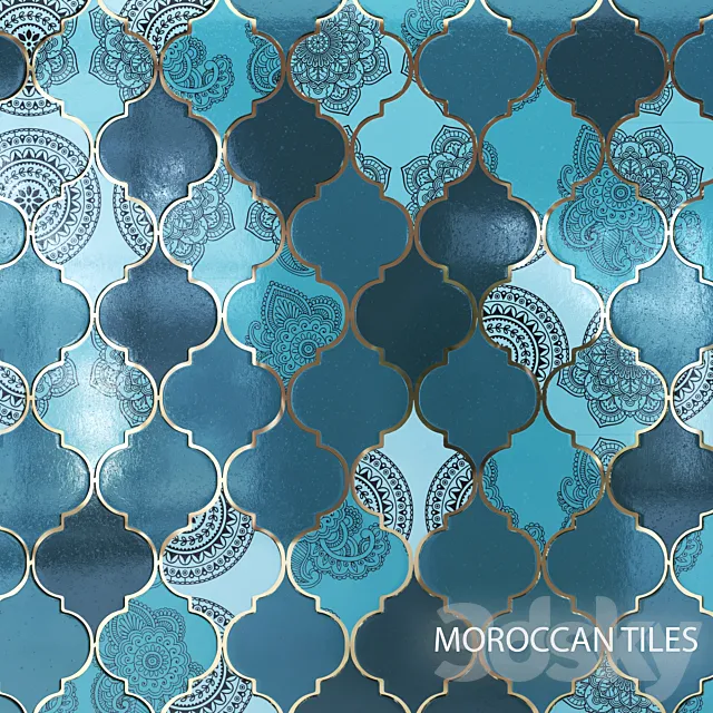 Moroccan tiles 03 3ds Max