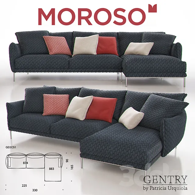 MOROSO GENTRY GE0C51 Sofa 3DS Max Model