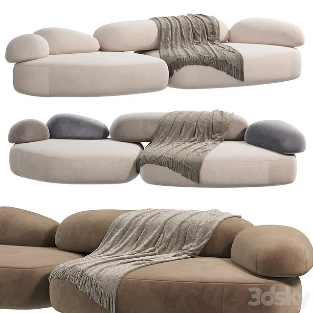Moroso Pebble Rubble Sofa 3dsMax Model