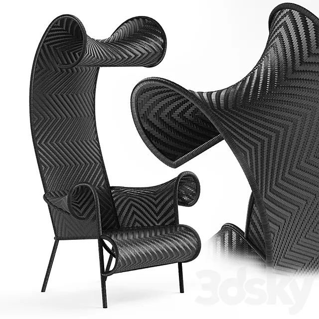 Moroso Shadowy Armchair 3ds Max