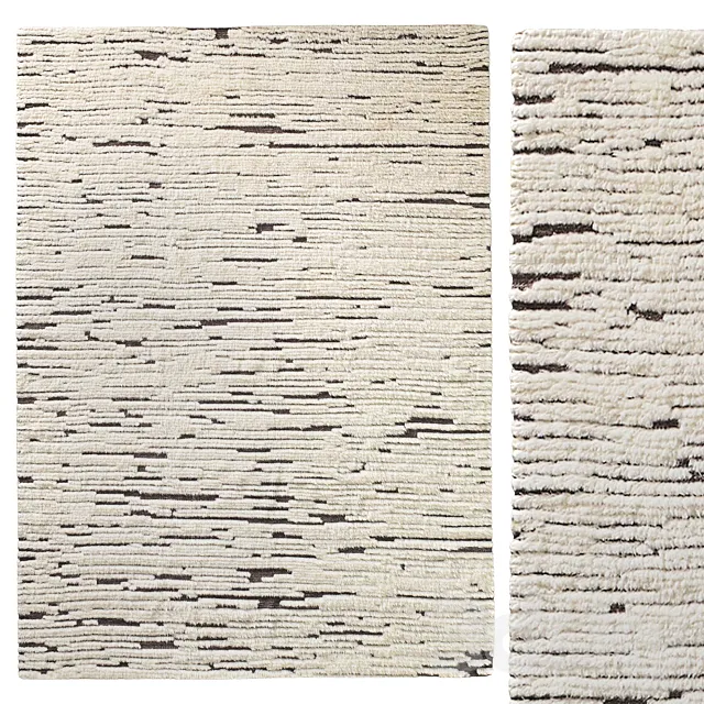 MORSE WOOL RUG Ivory Charcoal 3ds Max