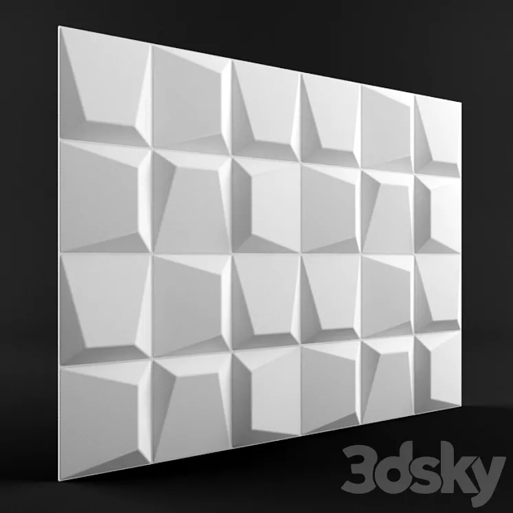 Mosaic 3D panel (bamboo) 3DS Max