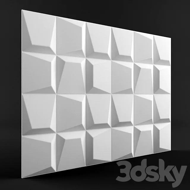 Mosaic 3D panel (bamboo) 3DSMax File