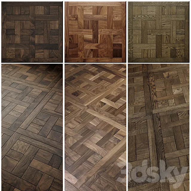 MOSAIC WOOD FLOORS_5 3DS Max Model