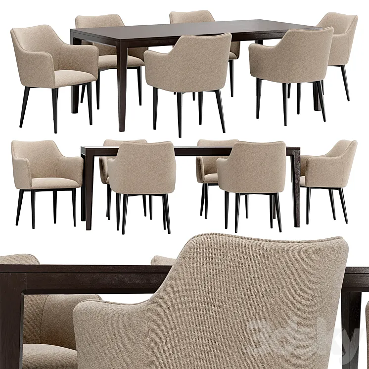 Moscow dining chair and Mavis table 3DS Max Model