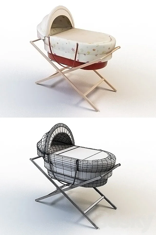 Moses Basket 3DS Max Model