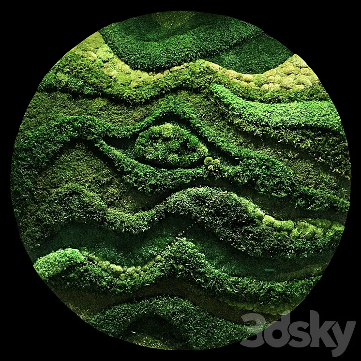 Moss wall 3DS Max Model