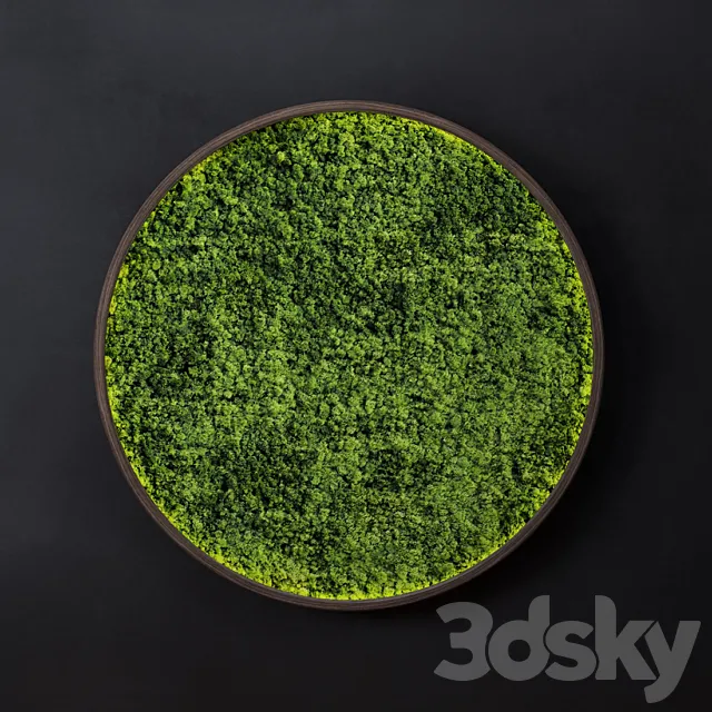 Moss wall disk 3ds Max