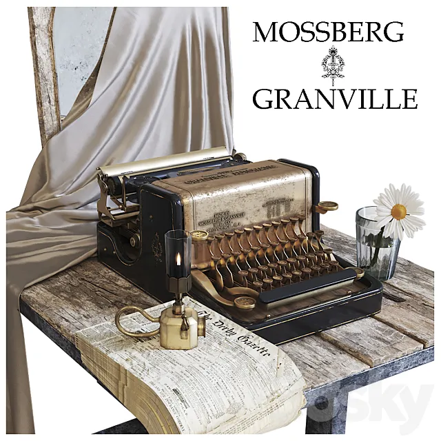 Mossberg & Granville Typewriter 3DSMax File