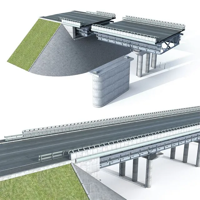 Motor-road bridge 3dsMax Model