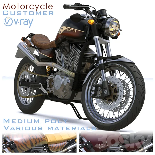 motorcycle 3DS Max Model