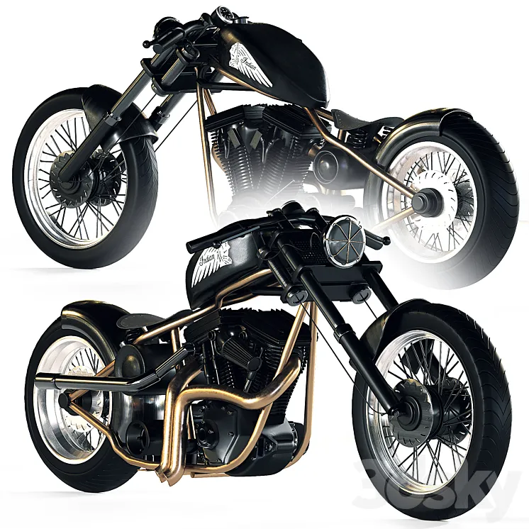 motorcycle 3DS Max Model