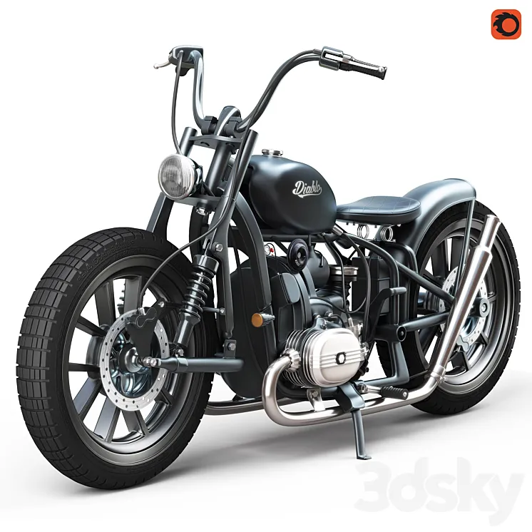 motorcycle diablo 3DS Max Model