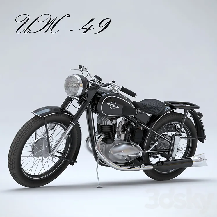 Motorcycle IZH-49 3DS Max