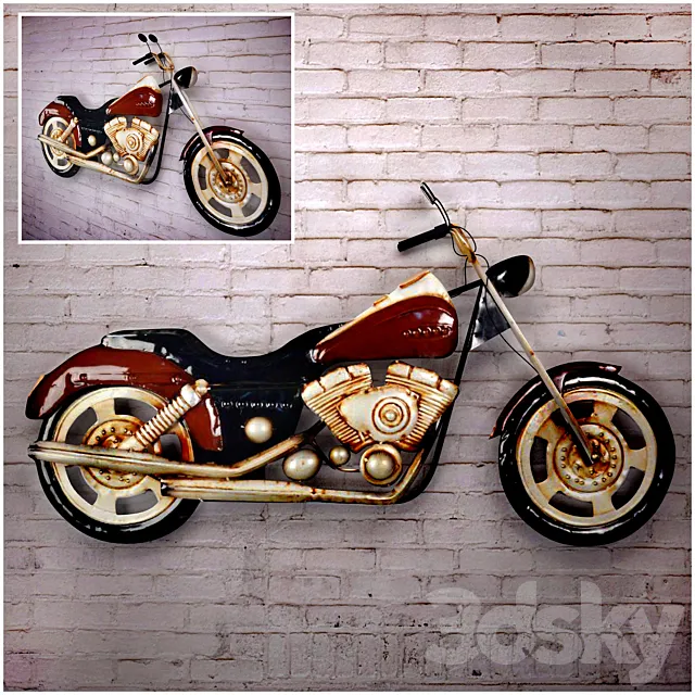 Motorcycle Wall 3DSMax File